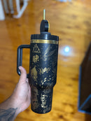 Harry Potter - 40oz Tumbler – FREE Stainless Steel Rainbow Straw and Straw Cap