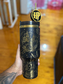 Harry Potter - 40oz Tumbler – FREE Stainless Steel Rainbow Straw and Straw Cap