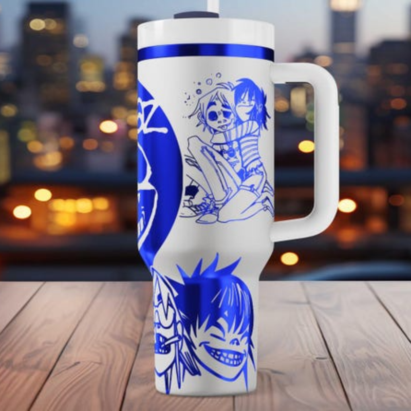 Gorillaz - 40oz - Laser engraving design - SVG digital file