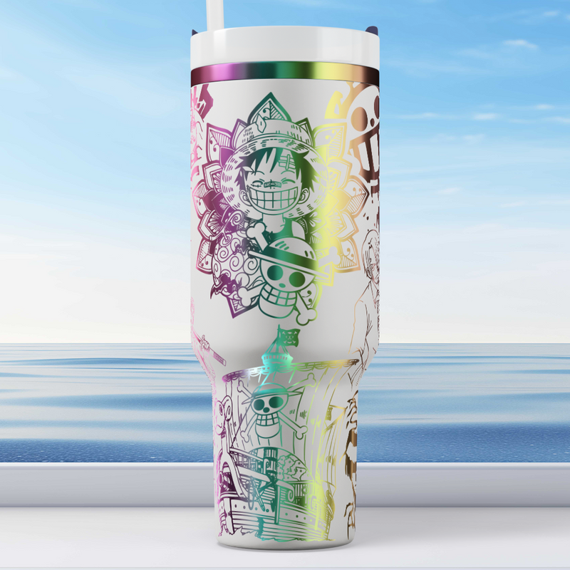 One Piece - 40oz - Laser engraving design - SVG digital file