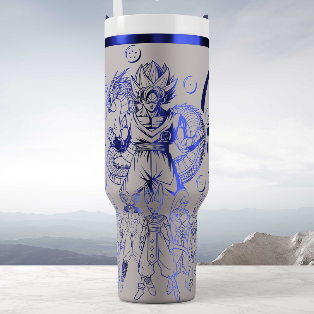 Dragon Ball Z - 40oz - Laser engraving design - SVG digital file