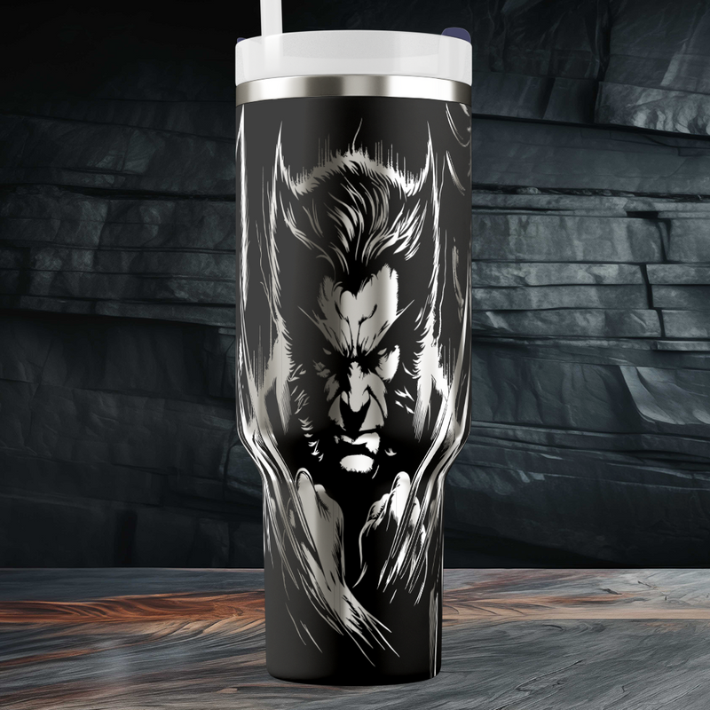 Wolverine - 40oz - Laser engraving design - SVG digital file