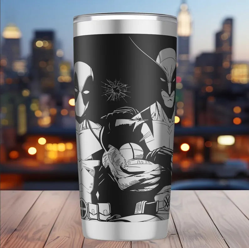 Deadpool and Wolverine - 20oz - Laser engraving design - SVG digital file