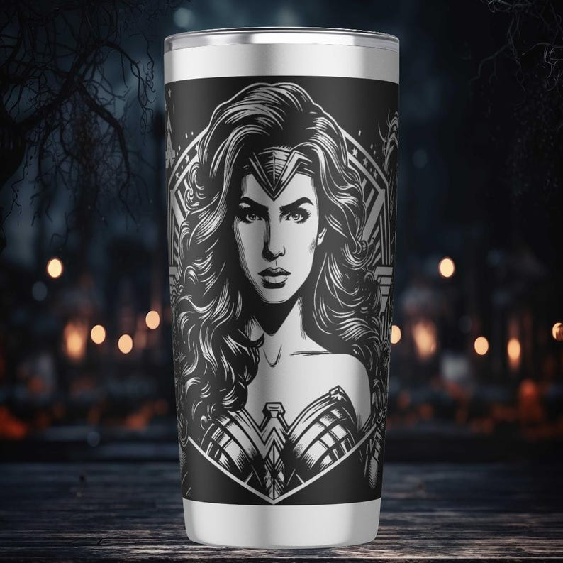 Wonder Woman - 20oz - Laser engraving design - SVG digital file