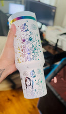 Stitch - 40oz Tumbler - FREE Stainless Steel Rainbow Straw