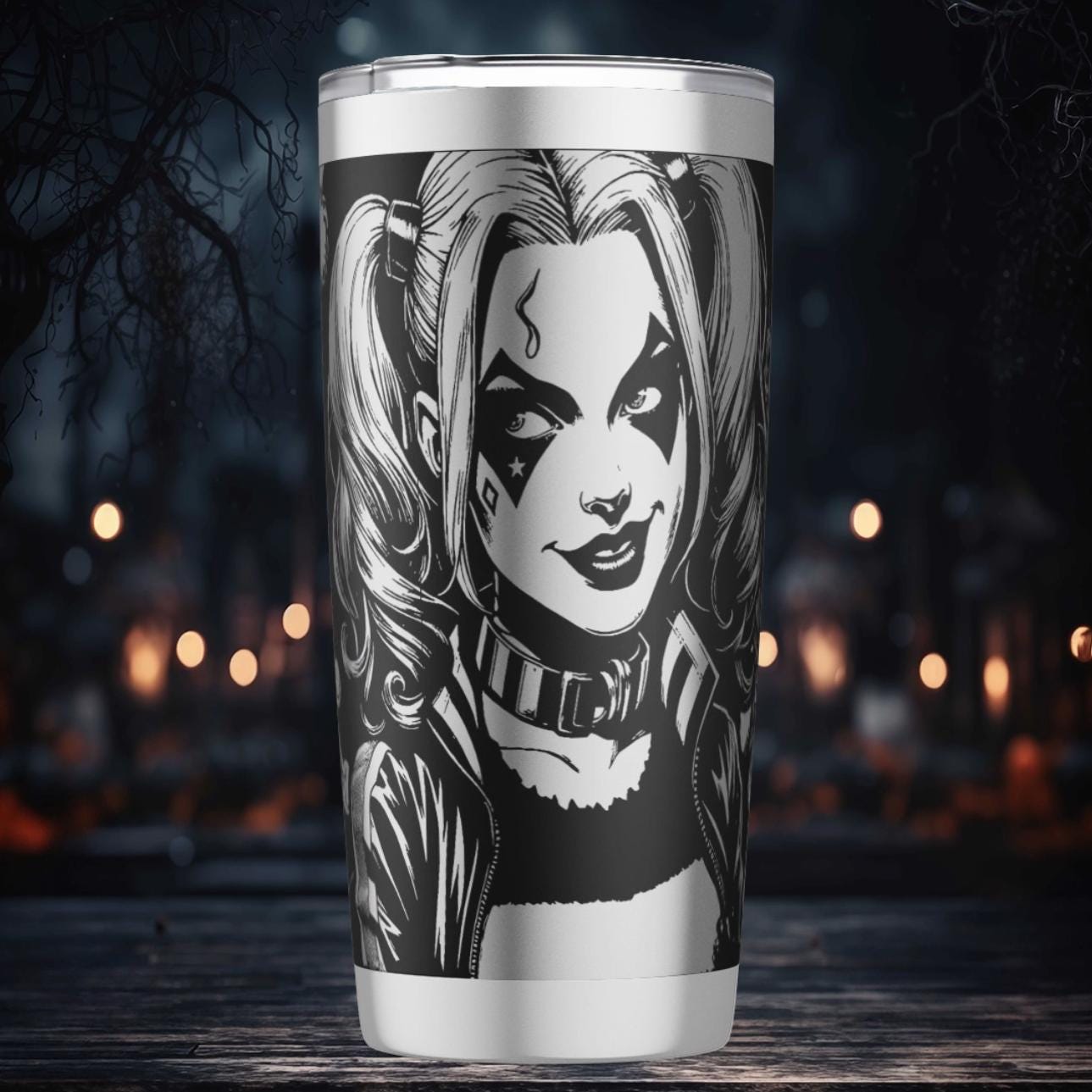 Harley Quinn- 20oz Cup - Laser engraving Design - Digital file SVG