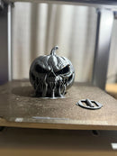 Poisoned Pumpkin Skull with LED Candle – Spooky Decorative Piece