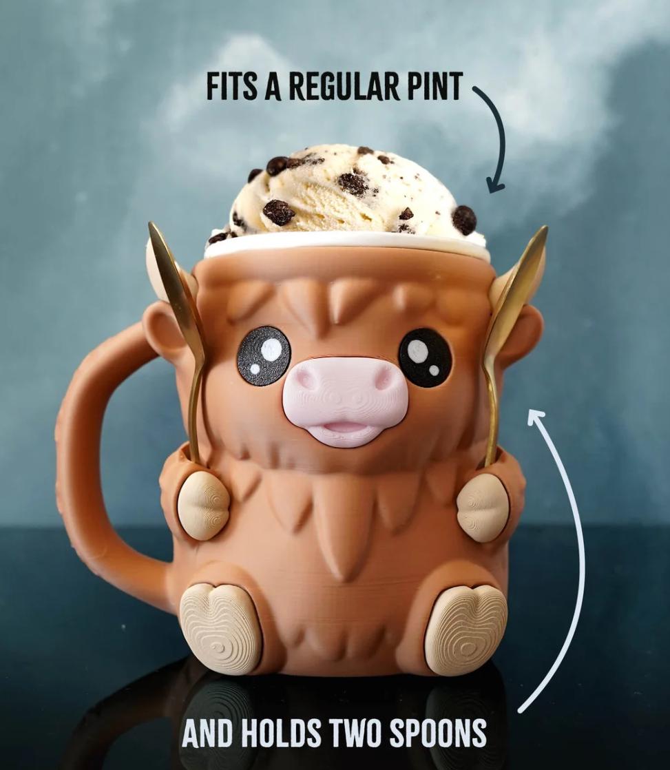 Animals Ice Cream Pint Holder - Highland