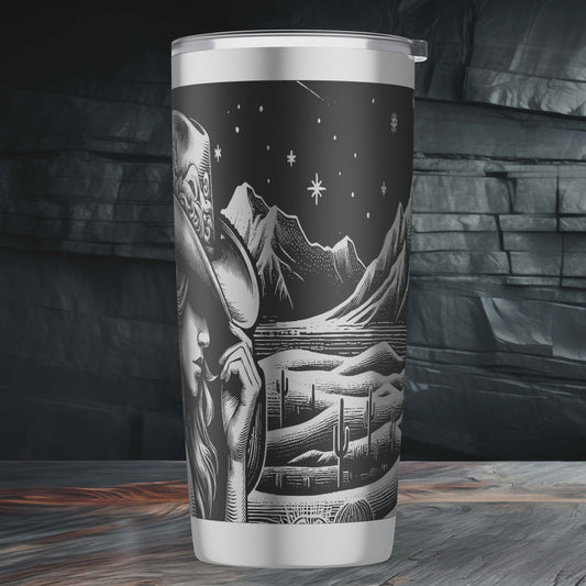 Cow Girl - 20oz Cup - Laser engraving Design - Digital file SVG